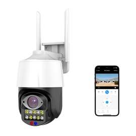 SECUEYE 4MP Surveillance Camera 3G/4G LTE Pan/Tilt/Zoom Colour Night Vision Person Detection Automatic Tracking IP65 Waterproof TF Card Recording