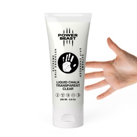 POWER BEAST Liquid Chalk, Transparent, Magnesia for Better Grip, Liquid Chalk, Liquid Magnesia Clear, Liquid Chalk for Cross Training, for Climbing, Bouldering, Weightlifting, Pole Dance (200 ml)