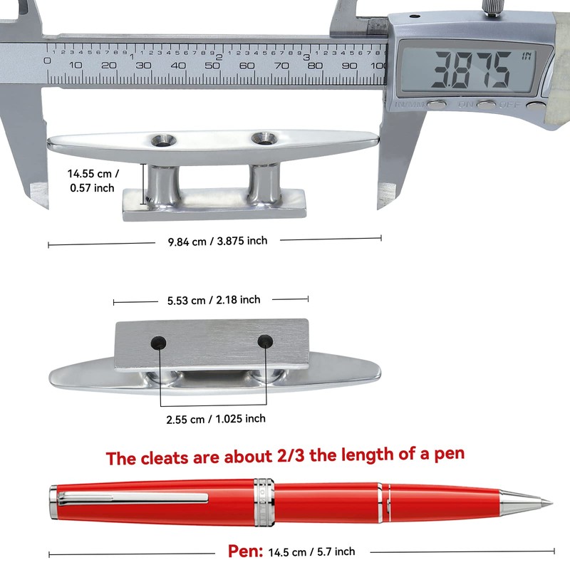 BB Hapeayou Boat Dock Cleats Stainless Steel Hooks with Screws