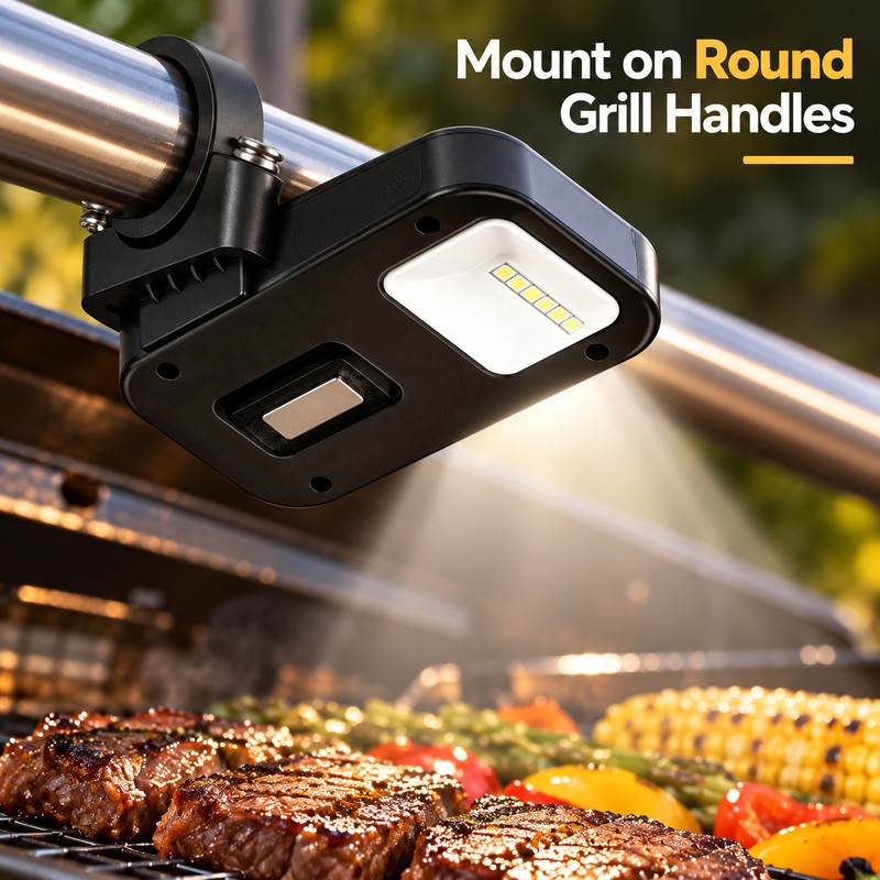 Rechargeable Magnetic LED Grill Light - Portable BBQ Cooking Lamp