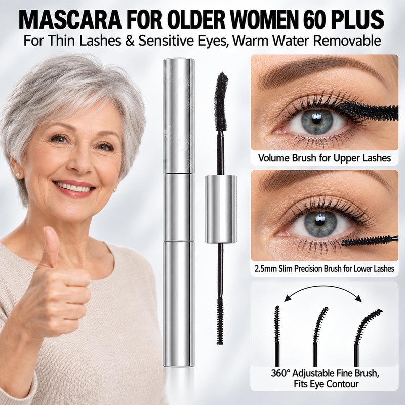 Double Ended 2 In 1 Tubing Mascara for Older Women