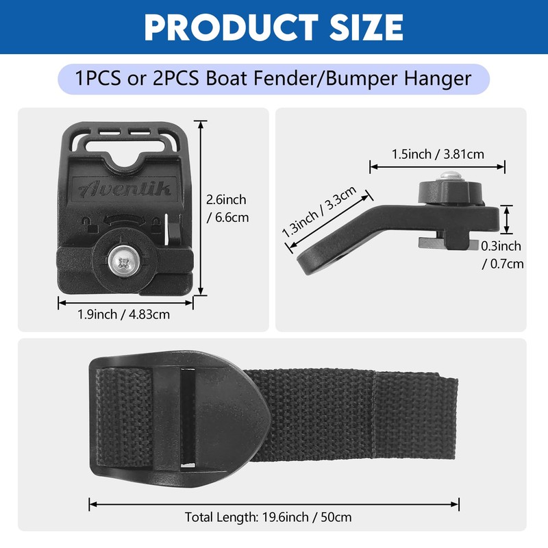 EDSRDPLT Adjustable Boat Fender/Bumper Hangers for Lund Sport Track System,