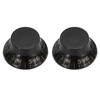 sourcing map 2pcs Black Guitar Effect Pedal Knob, 1/2" Plastic