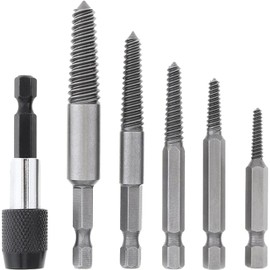 KEWAYO 6 Pieces Screw Extractor, Broken Screw Extractor, Broken Screw Extractor, Broken Screw Head, Extractor