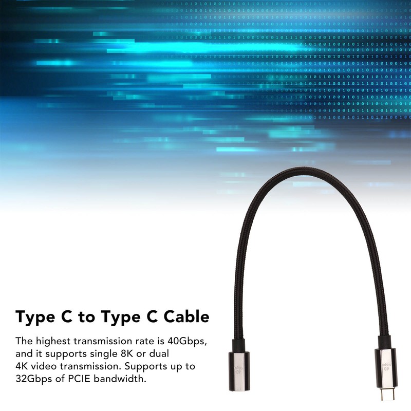 USB C to USB C Cable Type C USB4.0 Data