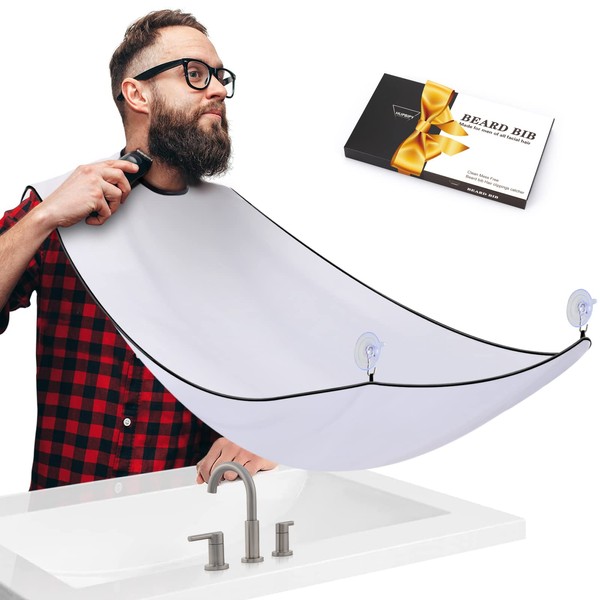 HUPBIPY Beard Bib Apron Hair Catcher for Shaving Non-Stick Shave