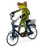 formano Funny frog figure frog on bicycle blue poly 17