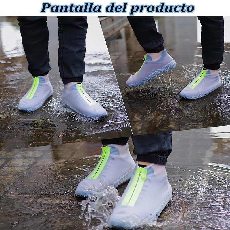 COREJOY Cubierta de zapatos impermeable,Cubierta Zapato Impermeable Portátil con Cremallera,