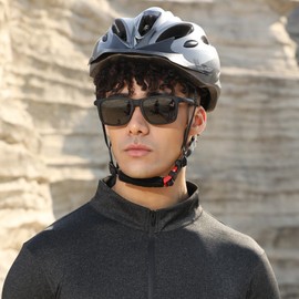 kimorn Polarized Sports Sunglasses for Men Women Flexible Bendable Temples Driving Cycling Running Mountaineering Sun glasses (Black)