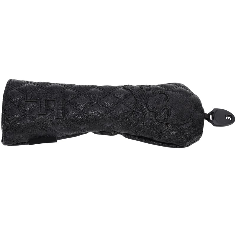 PU Leather Golf Wood Head Covers Waterproof Golf Skull Pattern
