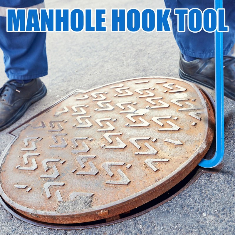 Therwen 2 Pcs Manhole Cover Hook 36 Inch with 5/8"