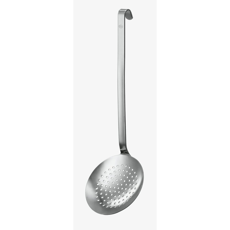 Rösle Hook Slotted Spoon Diameter 12 cm, Stainless Steel 18/10,