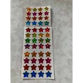 1 SQUARE SANDYLION SANDYLION GLITTER STARS 1 SQUARE MULTI-COLOR-SIZES STARS 16PC