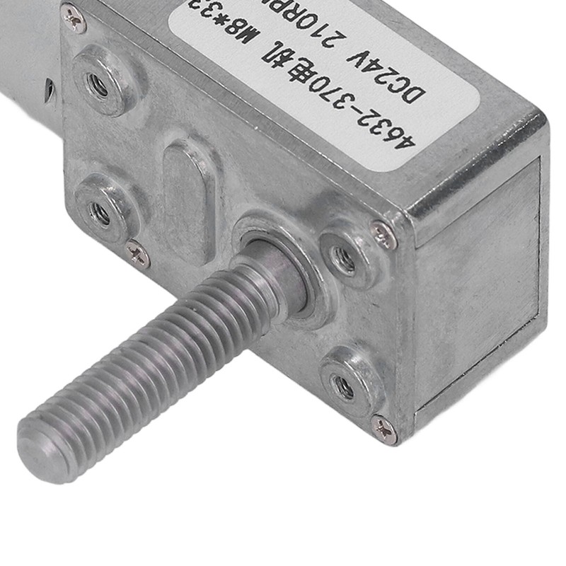 Turbo Worm Geared Motor High Torsion Micro Gearbox DC24V M8x33mm