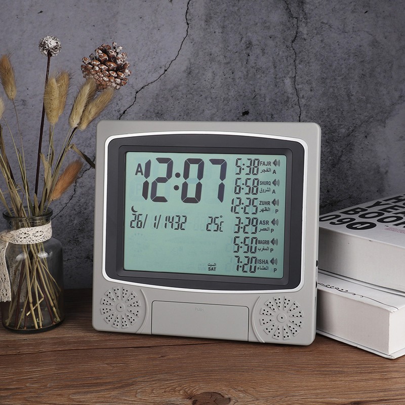 Azan Clock Prayer Timer Digital Table Clock Mulsim Prayer Alarm(No