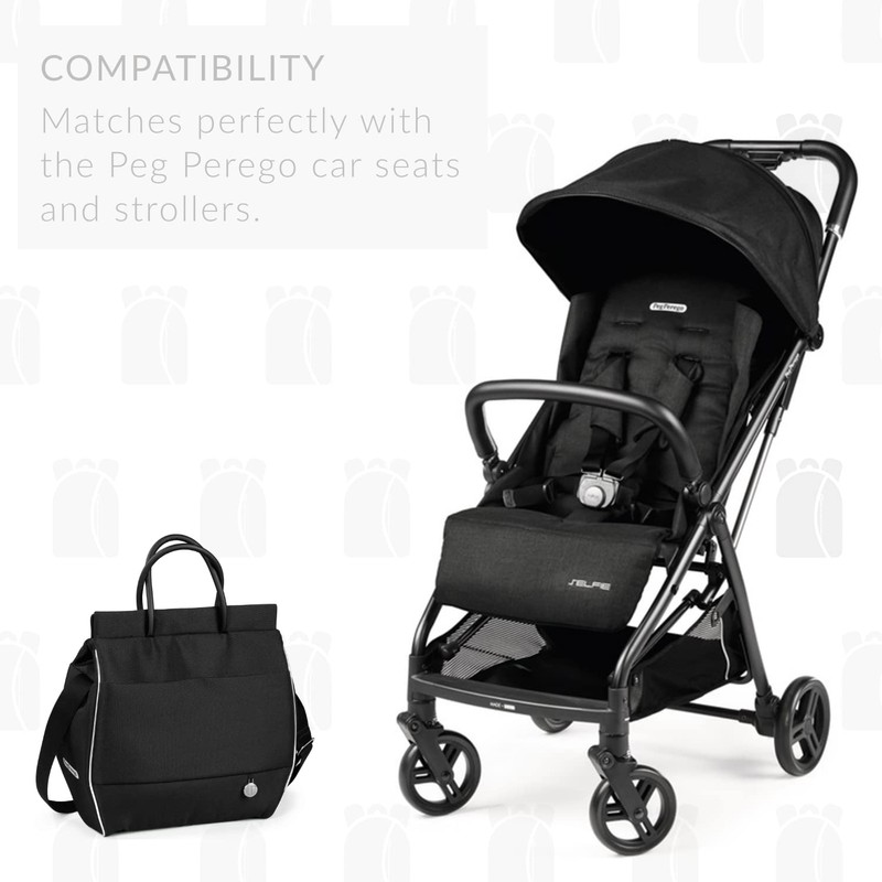 Peg Perego Borsa Diaper Bag - Accessory - Black Shine