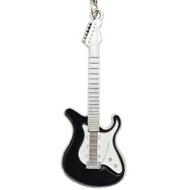 keepdrum Electric Guitar Keyring Metal Black