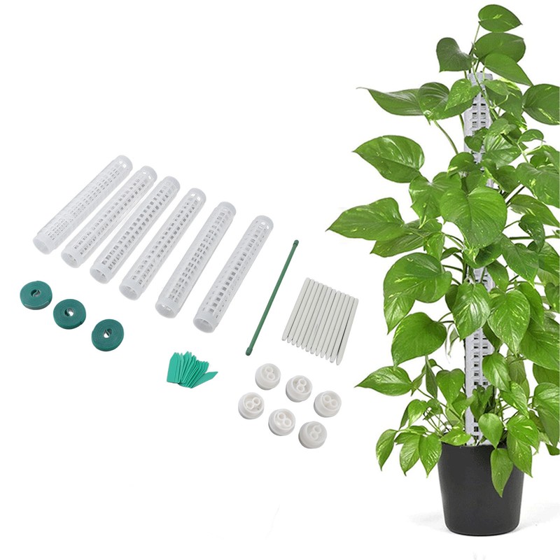 6PCS Plastic Moss Poles for Monstera Small Medium Climbing Plants