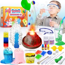 JOPSHEEN 30+ Experiments for Children, Science Project STEM Toy for Girls, Volcano, Chemical Building Kit, Rubber Ball Making Fun Science