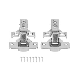 2Set Soft Close Cabinet Door Hinges, 90-105° Short Arm Hinge American Hydraulic Damping Adapter with Screws for Bookcases Wine Cabinets Wardrobes
