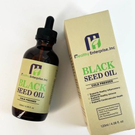 Healthy Enterprise, Inc 100% Black Organic Seed Oil, Pure, Cold Pressed, Nigella Sativa, 4.06 oz.
