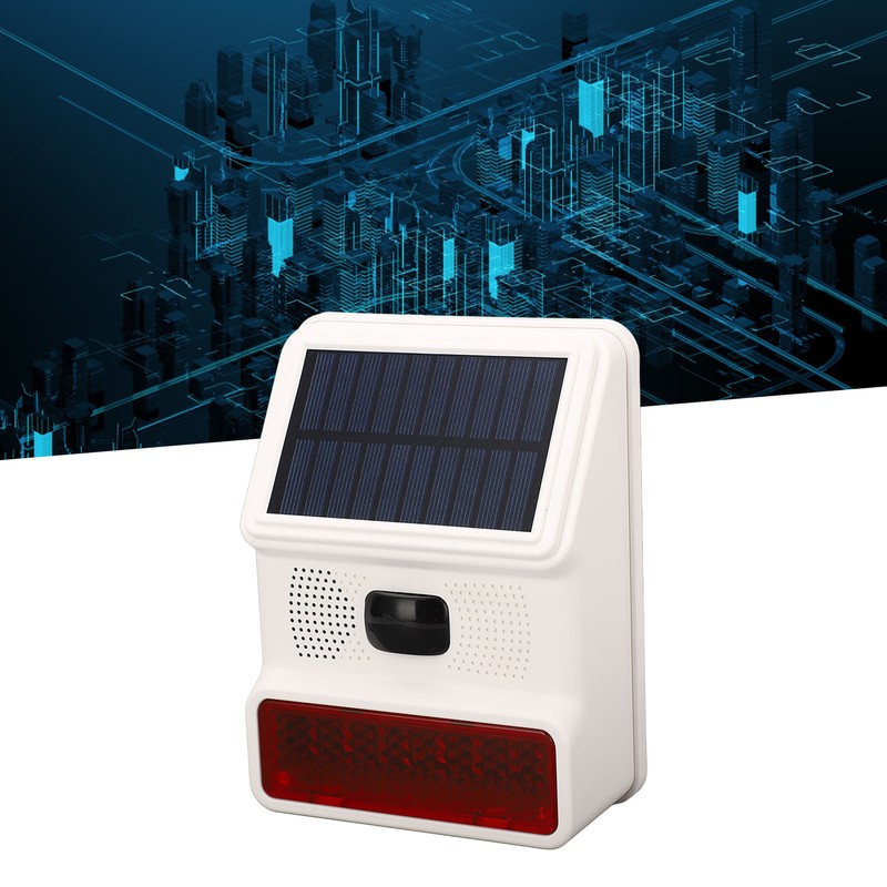 Solar Alarm Wireless DC 5V 433MHz 100dB Infrared Sensor IP65
