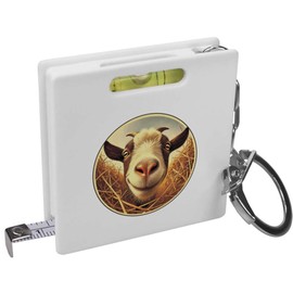 'Smiling Goat' Keyring Tape Measure/Spirit Level Tool (KM00041693)