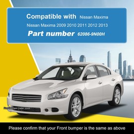 Goholy Car Front Bumper Tow Hook Cover Compatible with Nissan Maxima 2009 2010 2011 2012 2013 Trailer Cover Cap 62086-9N00H Small Lid Towing Eye Cap White Right Passenger Side