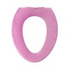 OKA Royal Collection Arts O-Shaped Toilet Seat Cover, Pink (Washable,