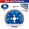 Solidure Extra Thin Diamond Cutting Disc 115mm x M14 Turbo