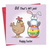 Twizler Funny Easter Card with Cross Hen - Funny Easter