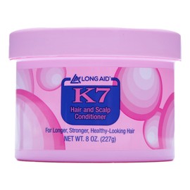 Long Aid Ampro Long-Aid K7 Hair and Scalp Conditioner - Rich with Natural Emollients - Provides Stronger Hair and Scalp for All Hair Textures - Protects Against Humidity and Nature - 8 oz