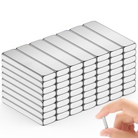 Delaga Pack of 40 Magnets Strong, 20 x 8 x 1.5 mm Neodymium Magnets Extra Strong, Magnets for Magnetic Board, Magnetic Rectangular Magnets for Fridge, Whiteboard Magnetic Panels, Office