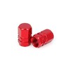 X AUTOHAUX 8pcs Red Tire Stem Valve Caps Wheel Valve