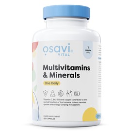 Osavi Multivitamin & Minerals OneDaily – 120 Capsules | Supports Energy Metabolism, Nervous System & Immune Function | Unique Blend of Vitamins, Minerals & BioPerine® for Enhanced Absorption