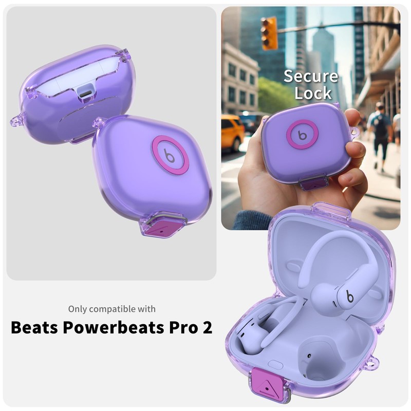 [Secure Lock] for Beats Powerbeats Pro 2 Case, NIMUW Soft
