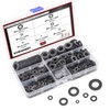 DWISHKEY 820Pieces 7 Sizes Black Zinc Plated Steel Flat Washers