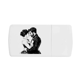 'Vintage Couple in Love' Pill Box with Tablet Splitter (PI00033589)
