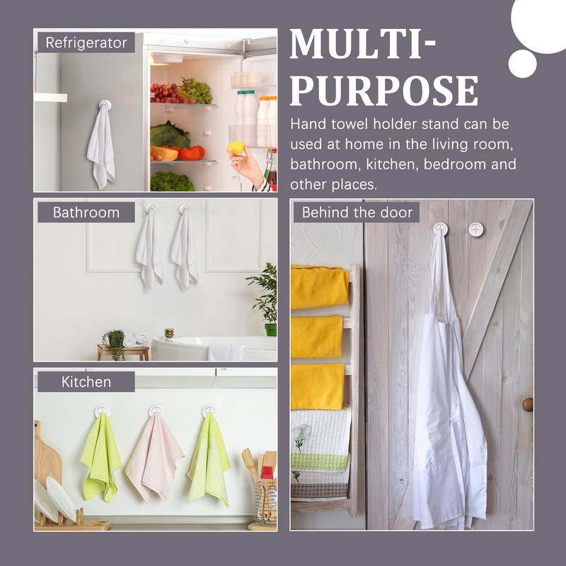 Philbinden 3 Pieces Kitchen Towel Hooks Round Adhesive Dish Towel