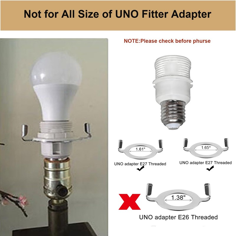 TWDRTDD E26 to E26 Socket Extender,7.4cm/2.91 inches E27/E26 Light Socket