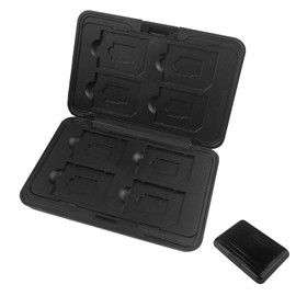 Newpop Memory Card Case for 8 SD and 8 TF, SD Card Storage, Portable Bag, Waterproof Protective Case, Aluminium Memory Card Holder, Compatible with MicroSD/SDXC/SDHC/SD/MMC/TF Black