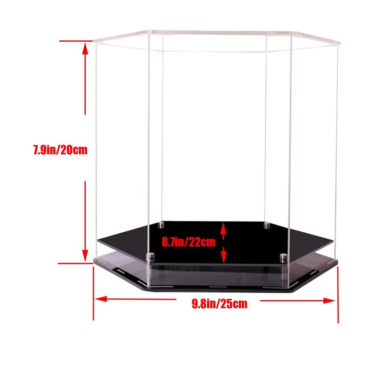 Hat Display Case,Baseball Cap hat Box,Hexagons Clear Acrylic Display Case