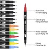 hho-100B 100 Colours Pen Set, Felt Tip Pens, Double-Sided Colouring