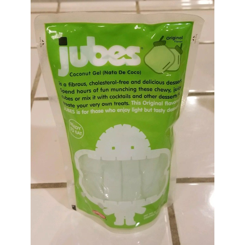Jubes [6 Pouch × 8.9oz] Jubes Coconut Gel Nata De