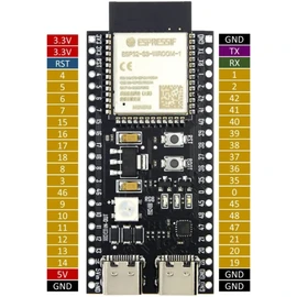 ESP32-S3 Board, 8MB Flash, 2MB RAM, USB Type-C, PCB Antenna (2 Boards)