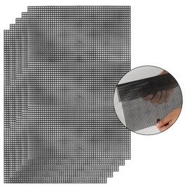 Plastic Mesh Sheets – 5PCS Black Craft Canvas Panels – 30x20cm (11.8x7.9in) with Uniform Grid – Flexible, Cuttable for DIY Needlework, Cross Stitch, Home Decor