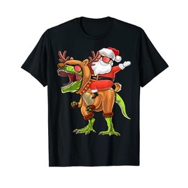 Reindeer T Rex Dinosaur Santa Christmas Costume Shirt Gift
