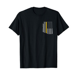 Arizona Thin Gold Line Flag Police Operator 911 Dispatcher T-Shirt