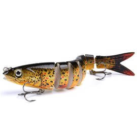 Fishing Accessories Model B - Trout Bait, Perch Bait, Pike Rubber Fish, Fishing Wobbler Bait, Multi-Joint Wobbler