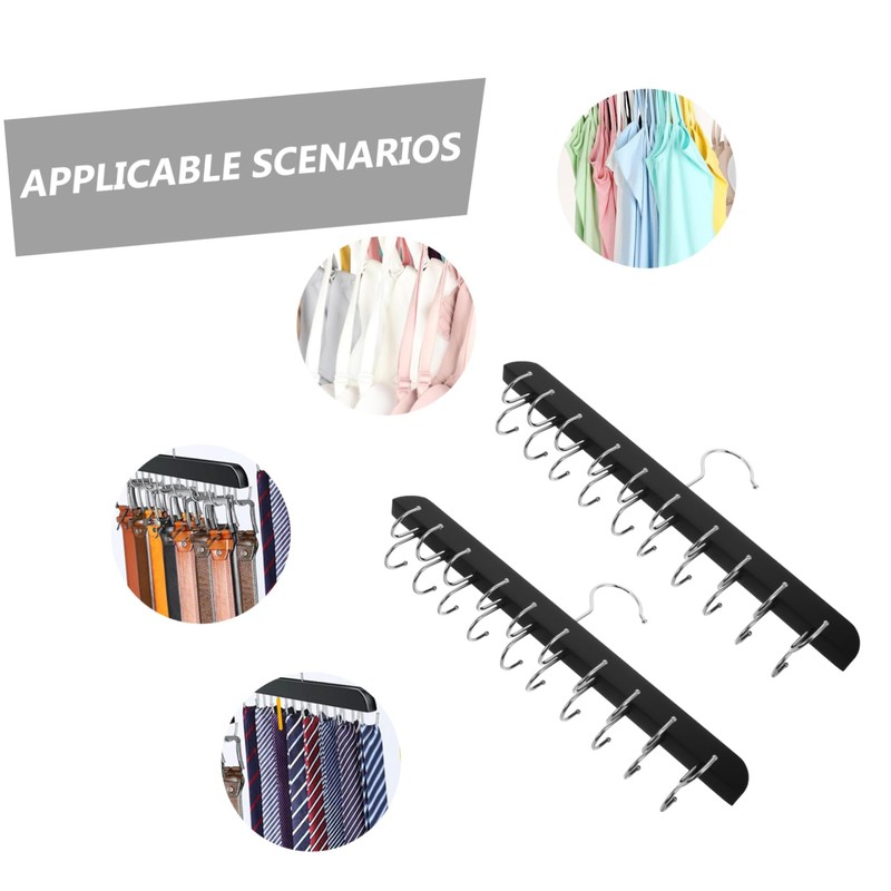 iplusmile 2pcs Closet Organizer Hanger with Hooks Foldable Design for